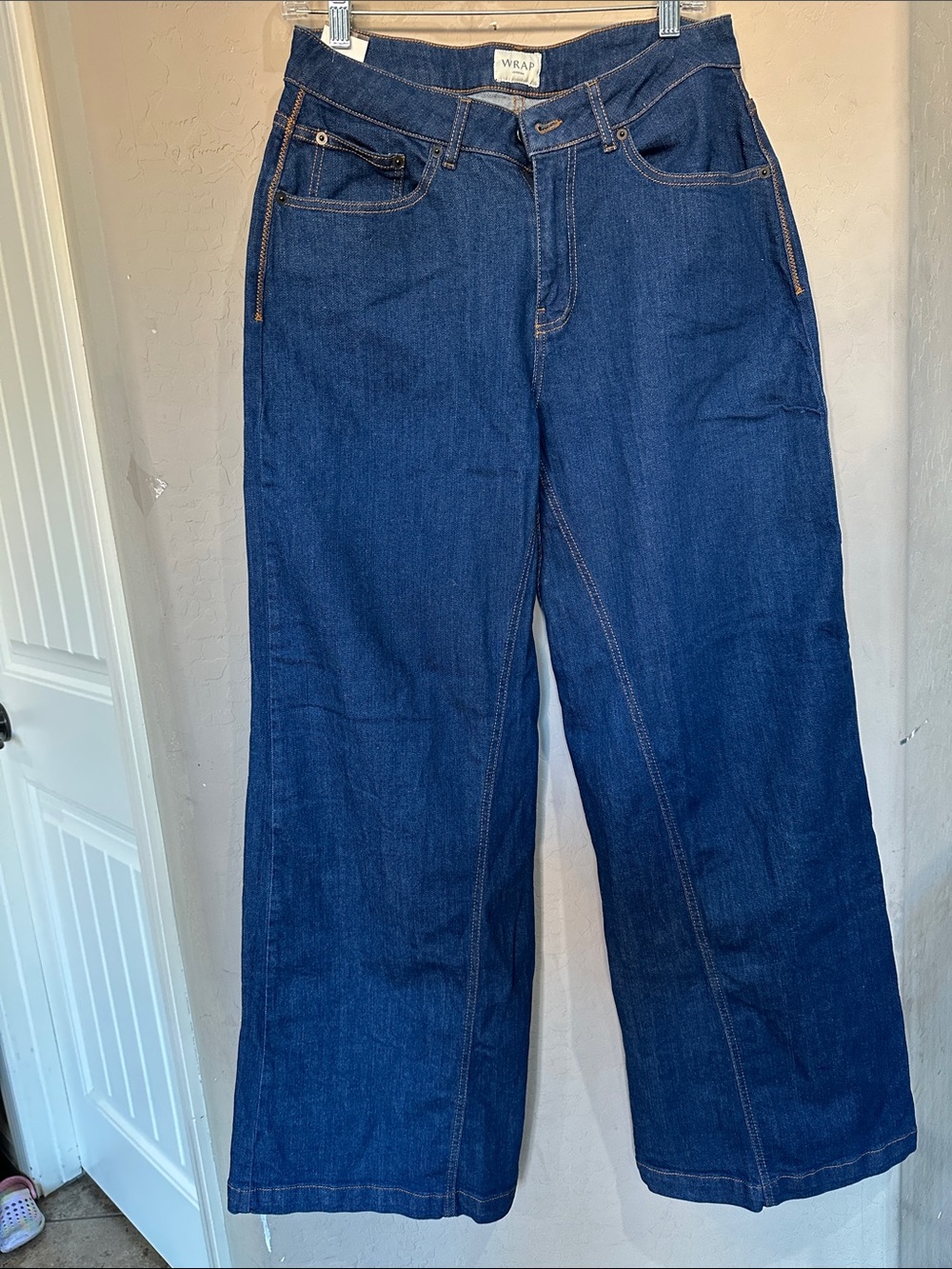 WRAP london Wide Leg Dark Blue Jeans
